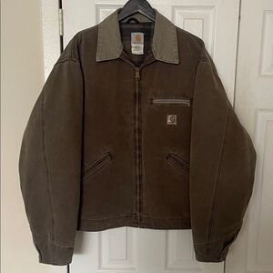 Carhartt 2002 J97 Blanket Lined Sandstone Duck Detroit Jacket Size XL In CHT